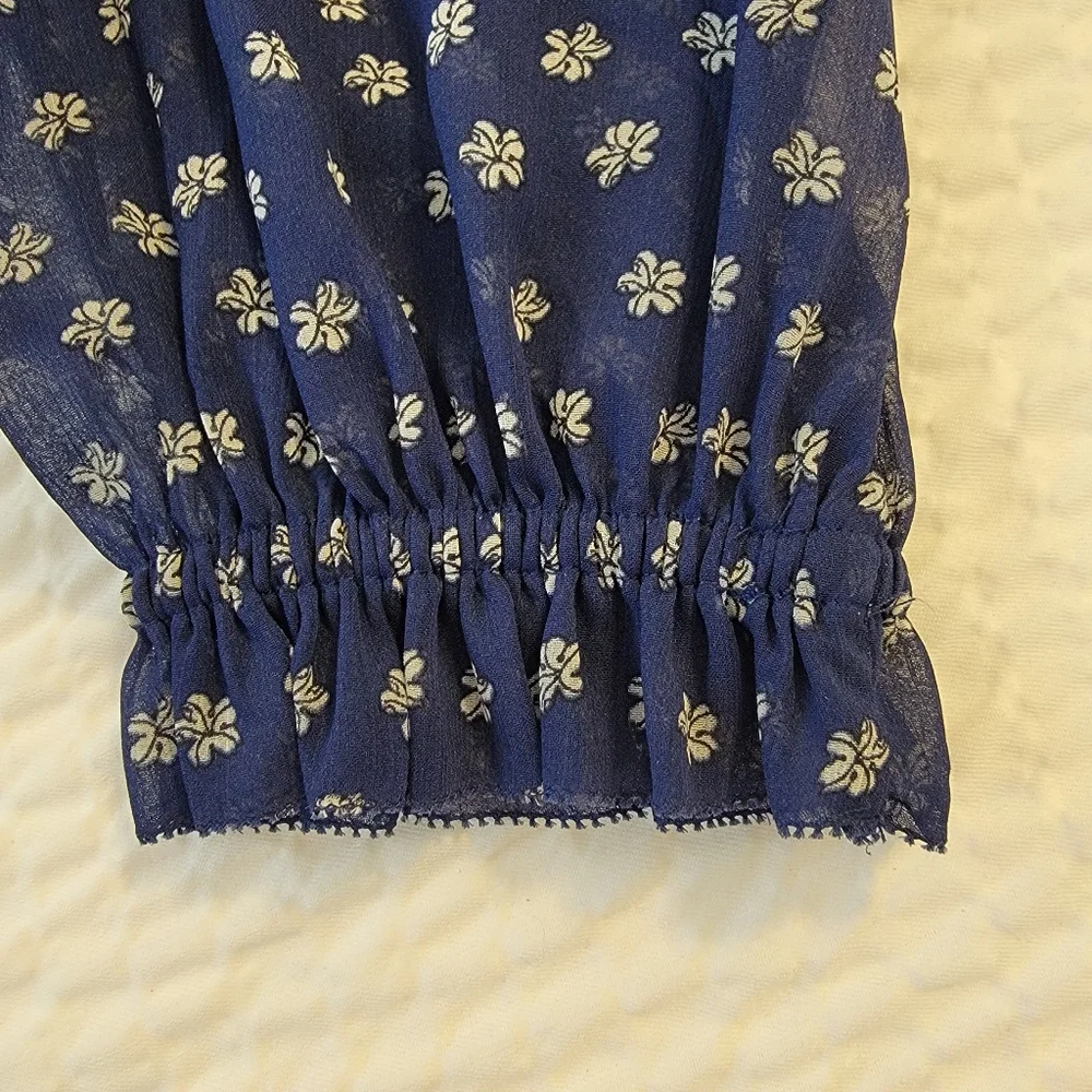 Talbots Blue Long Sleeve Blouse Sz 1X - Picture 7 of 10